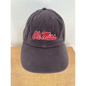 Ole Miss Rebels Baseball Cap Adjustable Strapback Gray Top of the World
